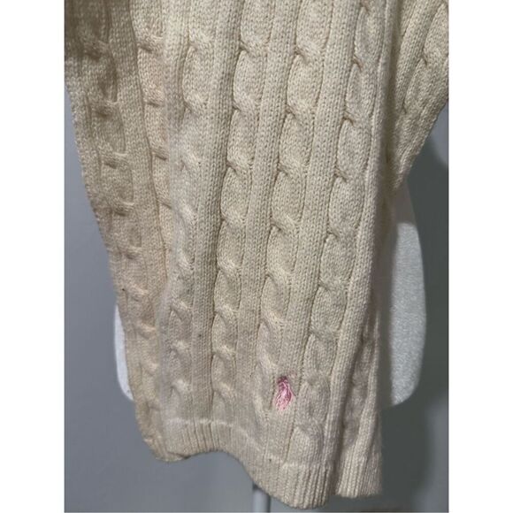 Ralph Lauren cotton wool blend scarf pink pony logo - Picture 2 of 4